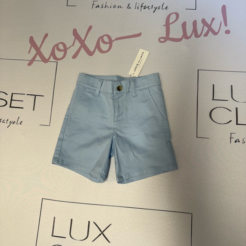 Janie and Jack Light Blue Kids Shorts - Picture 5 of 5